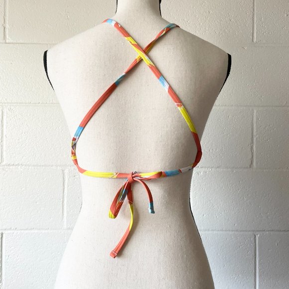 Jolyn Floral Print Triangle Crossback Bikini Top Swimwear Women’s Small - Picture 3 of 4